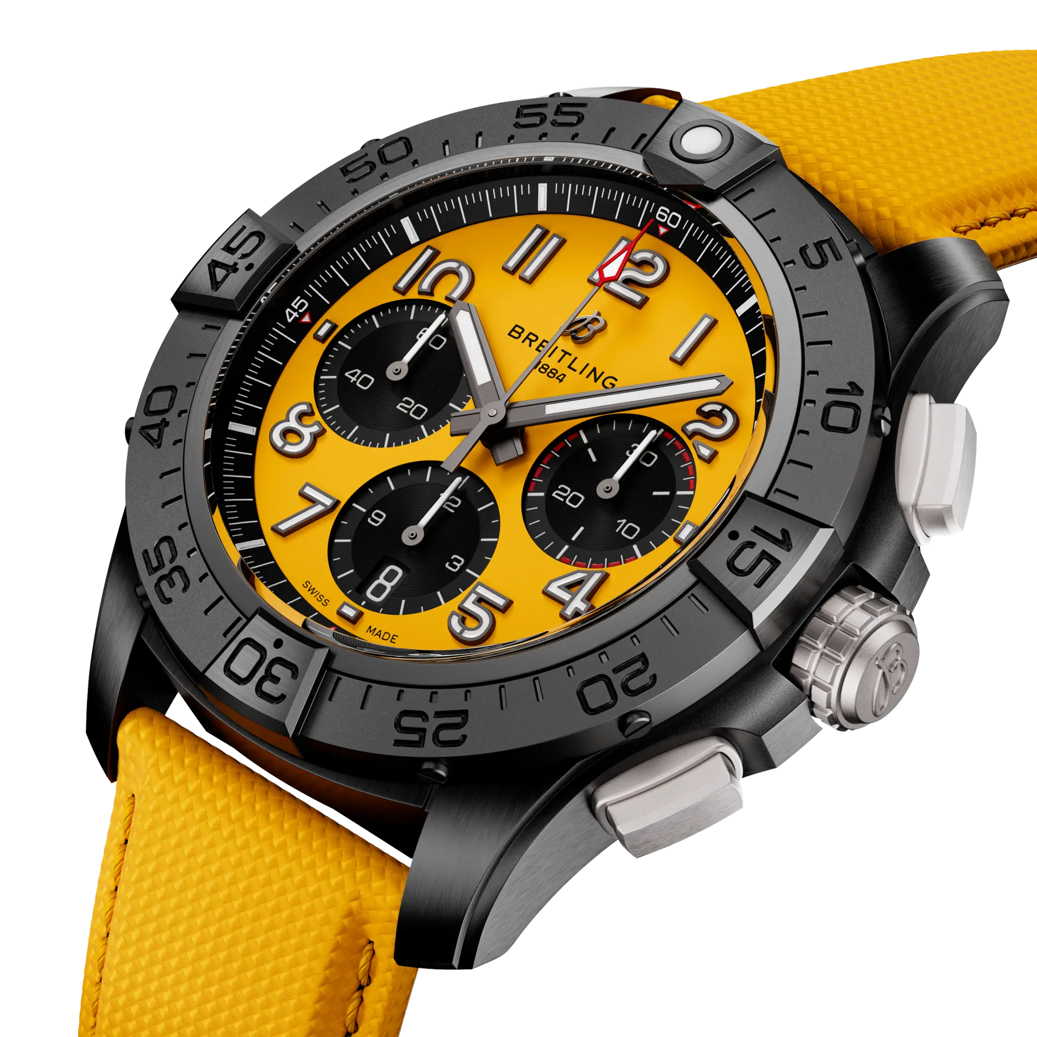 Breitling Avenger B01 Chronograph 44 Night Mission, Ceramic · 44 mm · Yellow SB0147101I1X1