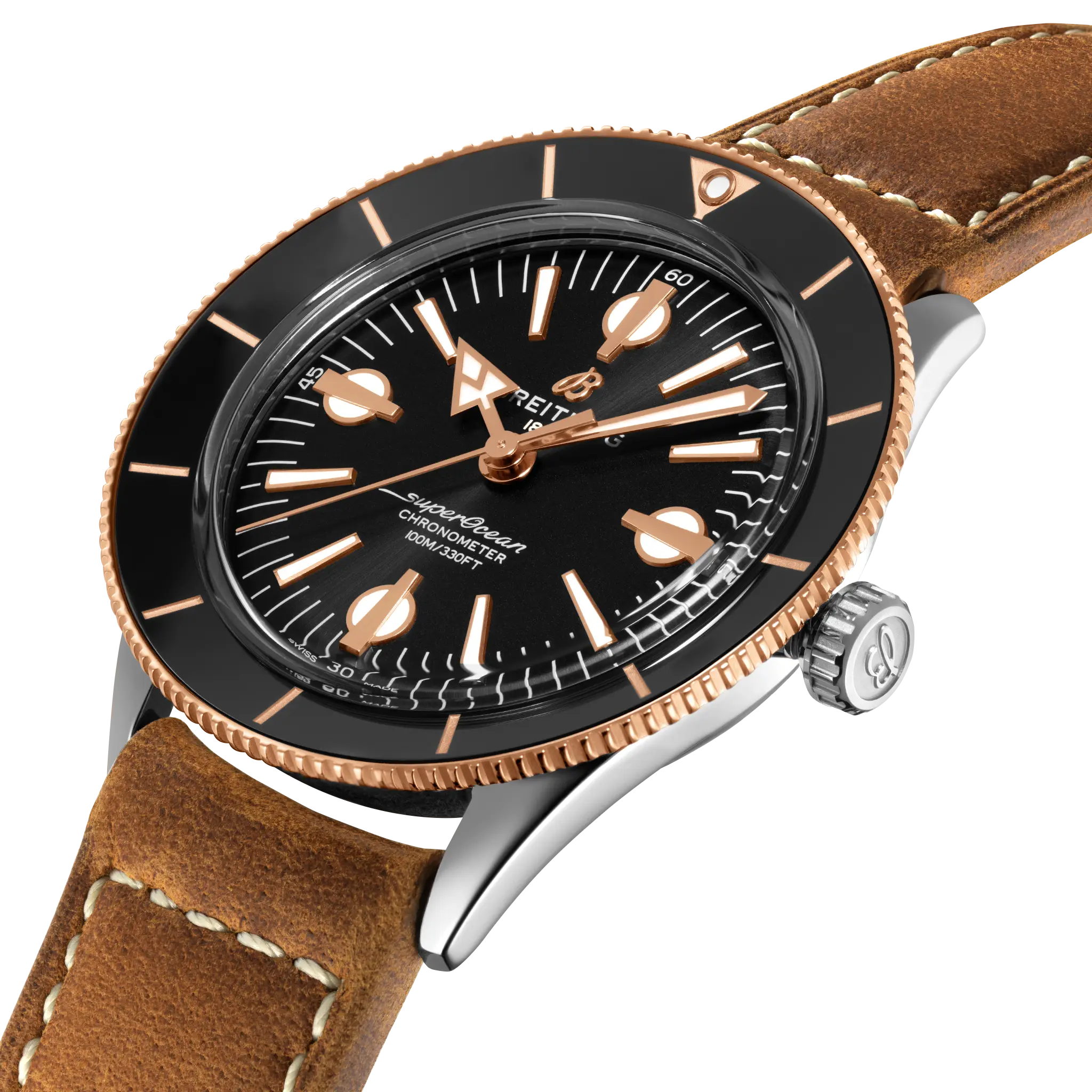 Breitling Superocean Heritage '57, Stainless steel & 18k red gold · 42 mm · Black U10370121B1X1