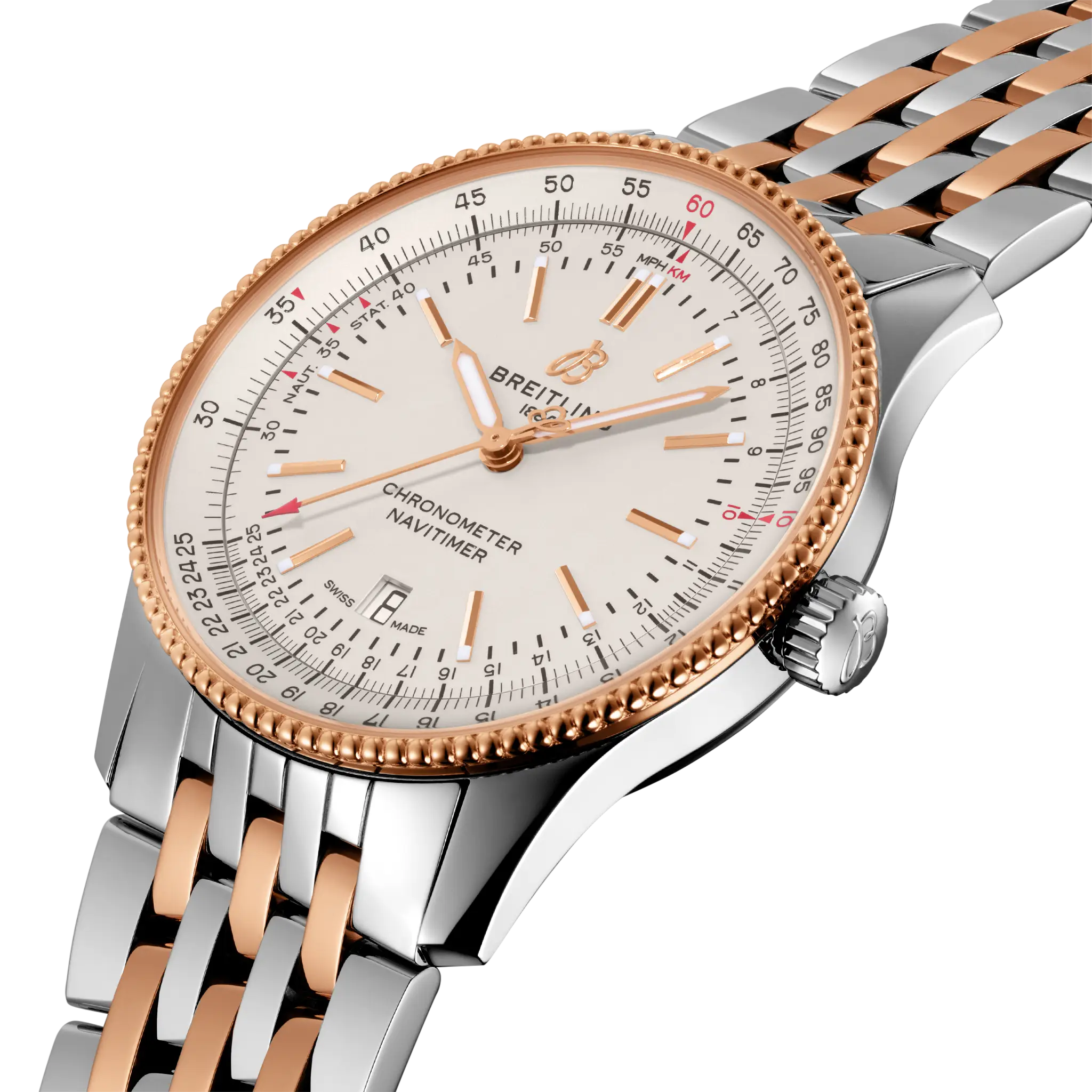 Breitling Navitimer Automatic 41, Stainless steel & 18k red gold · 41 mm · Cream U17326211G1U1
