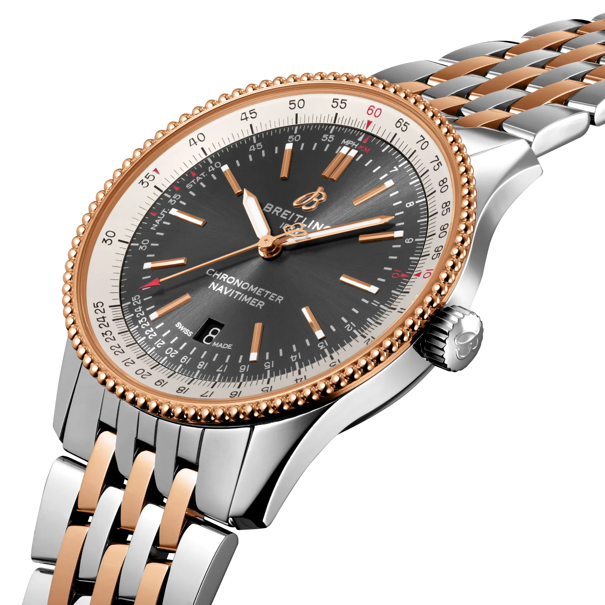 Breitling Navitimer Automatic 41, Stainless steel & 18k red gold · 41 mm · Anthracite U17326211M1U1