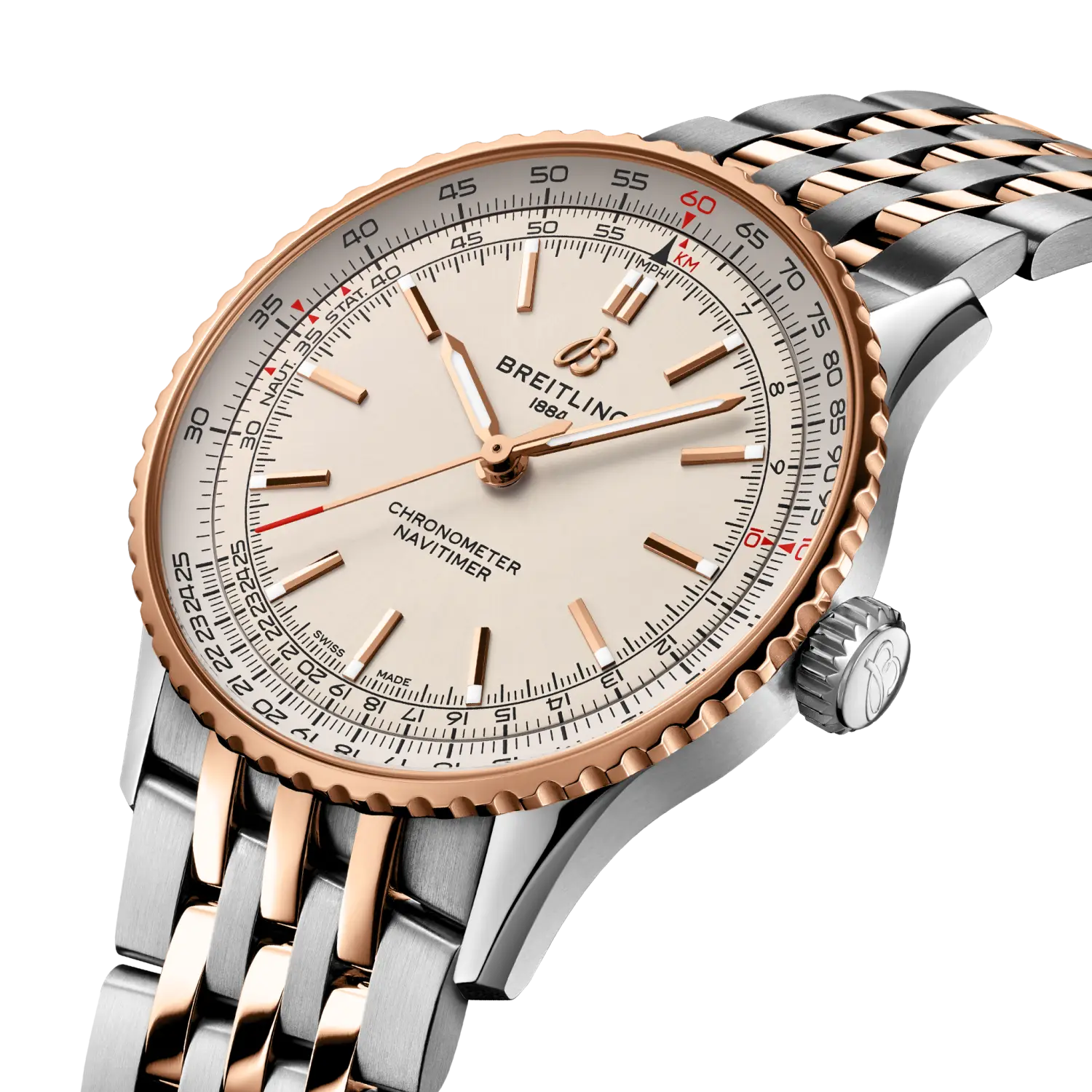 Breitling Navitimer Automatic 41, Stainless steel & 18k red gold · 41 mm · Cream U17329F41G1U1