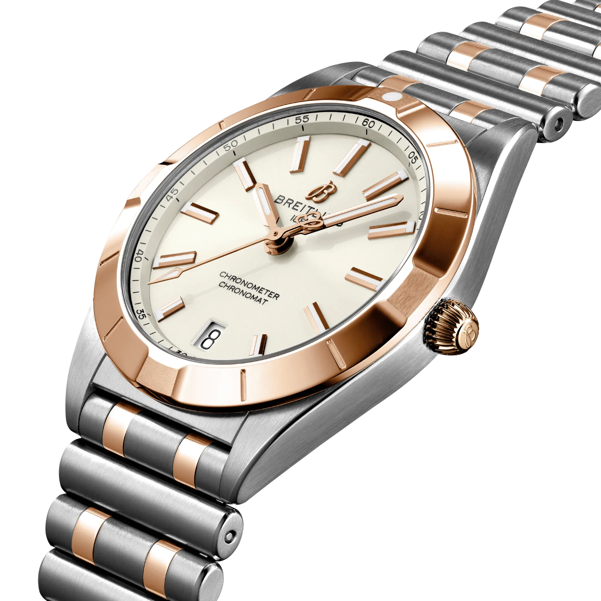 Breitling Chronomat 32, Stainless steel & 18k red gold · 32 mm · White U77310101A1U1