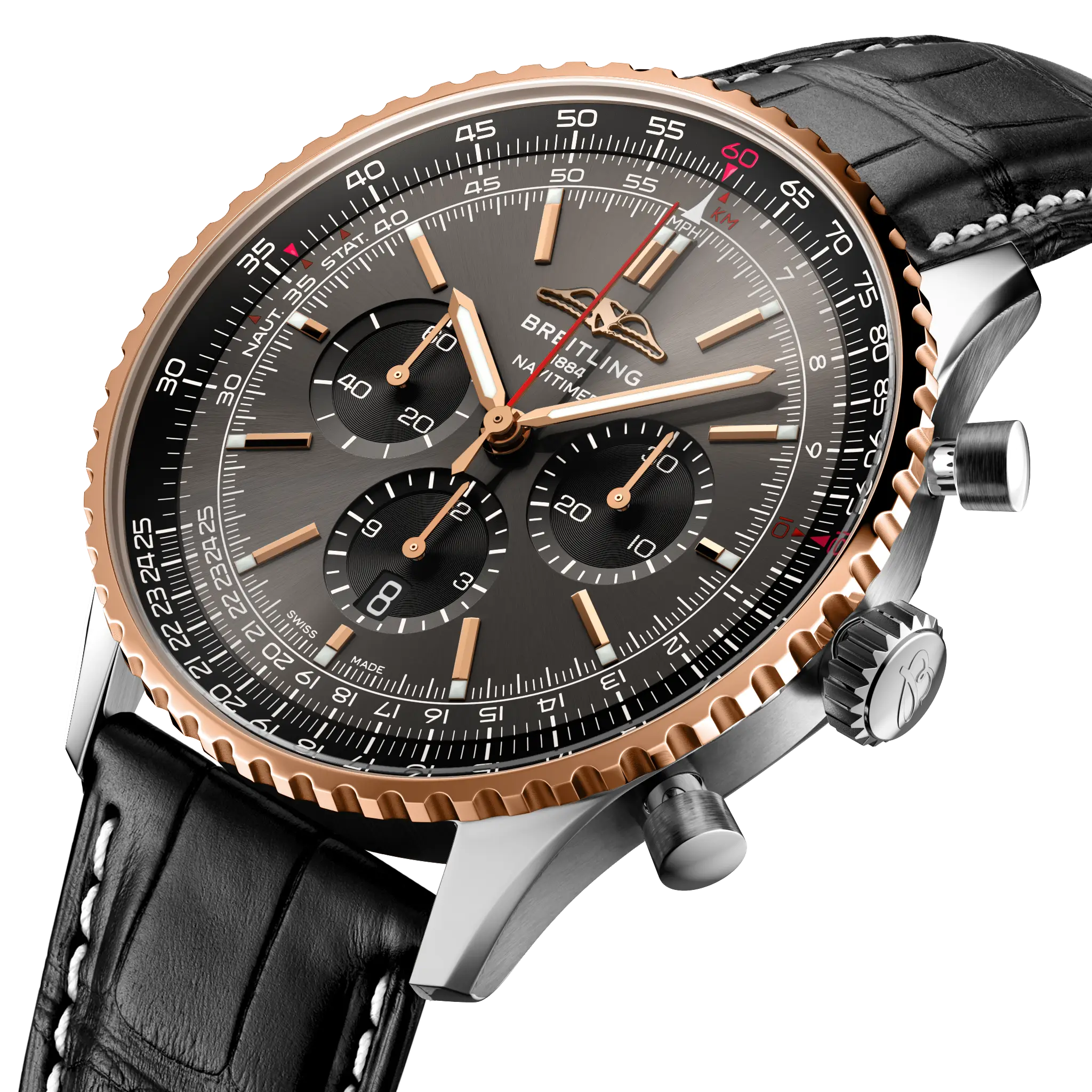 Breitling Navitimer B01 Chronograph 46, Stainless steel & 18k red gold · 46 mm · Anthracite UB01371A1B1P1