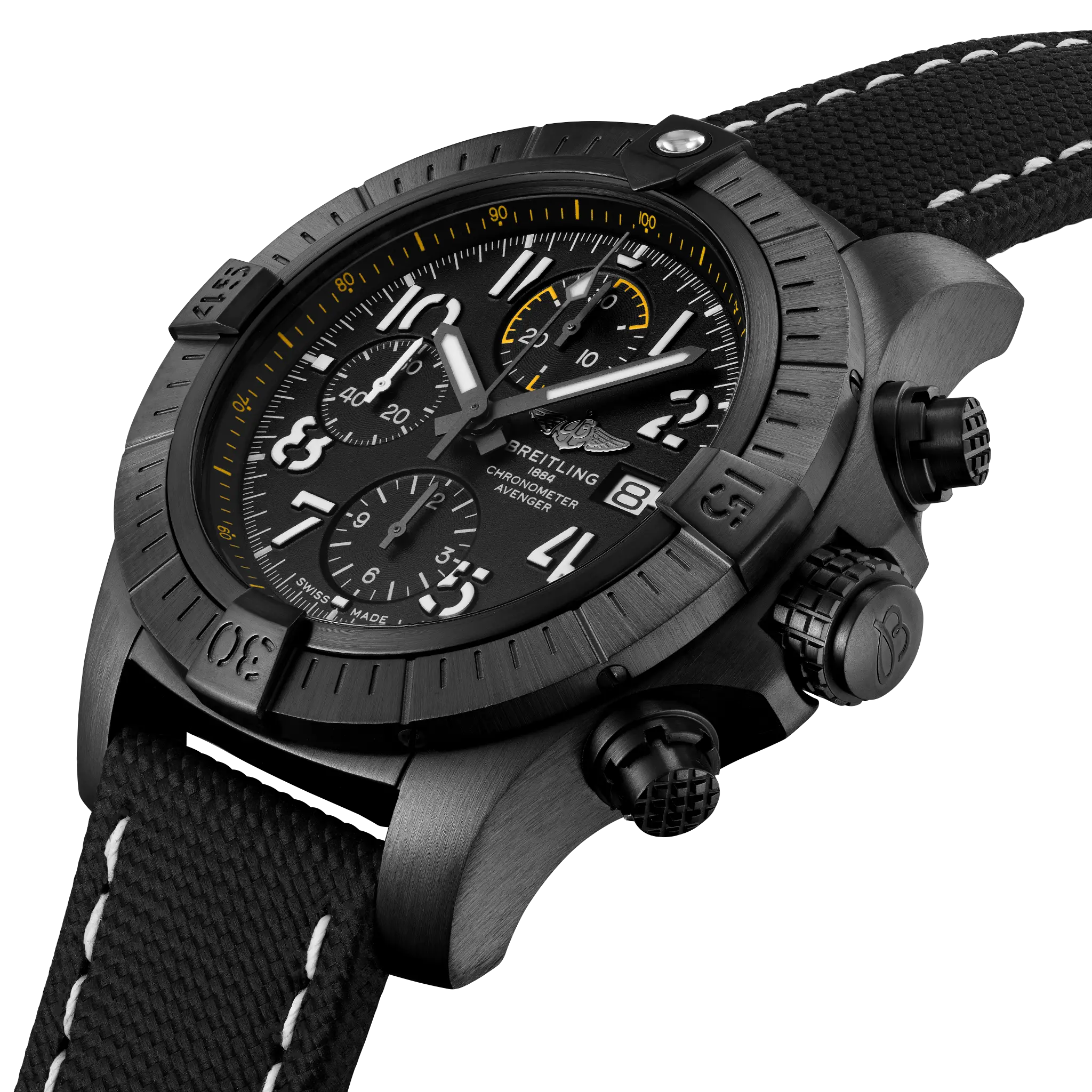Breitling Avenger Chronograph 45 Night Mission, DLC-coated titanium · 45 mm · Black V13317101B1X1
