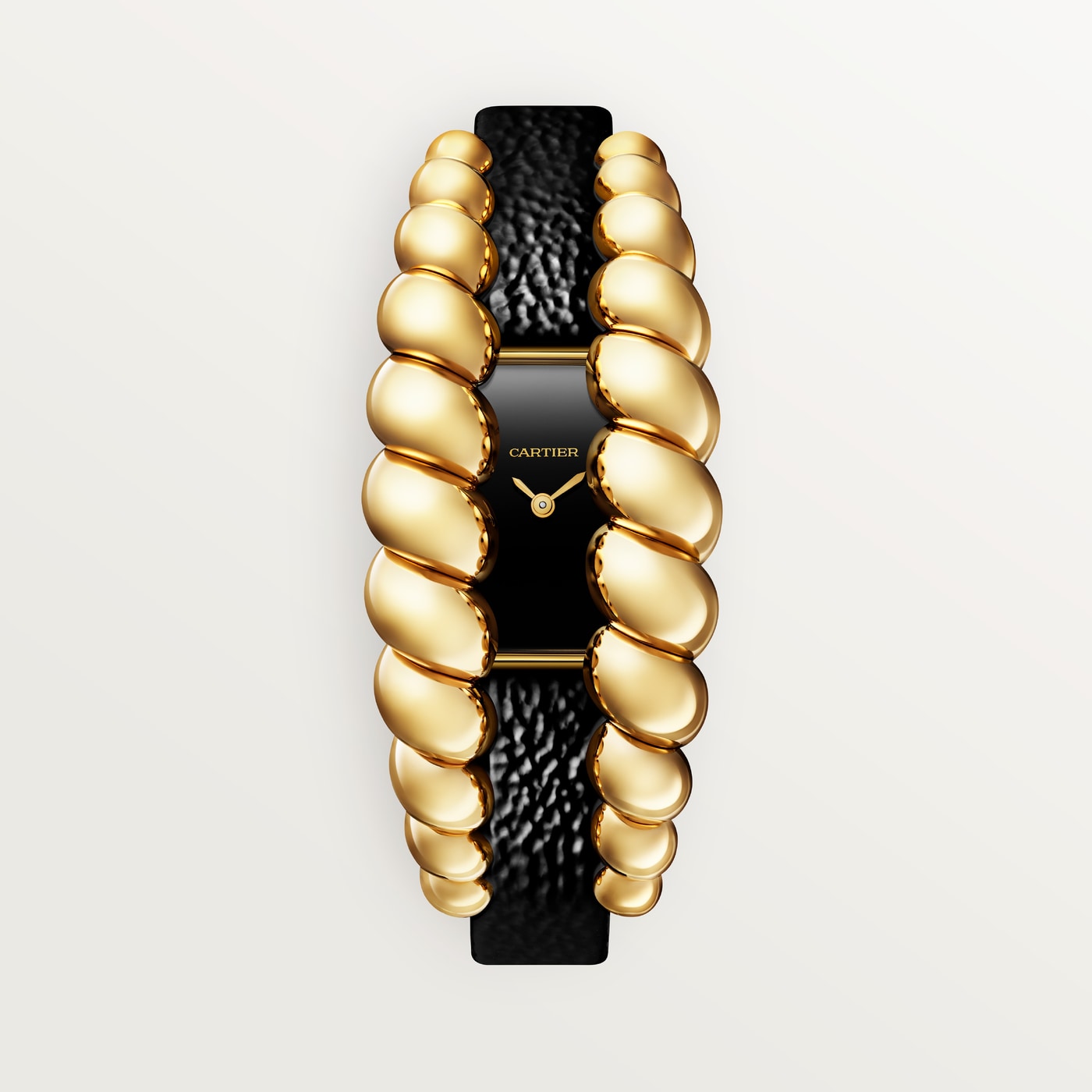 Cartier Tressage, Quartz movement, yellow gold, 2 interchangeable leather straps HPI01689