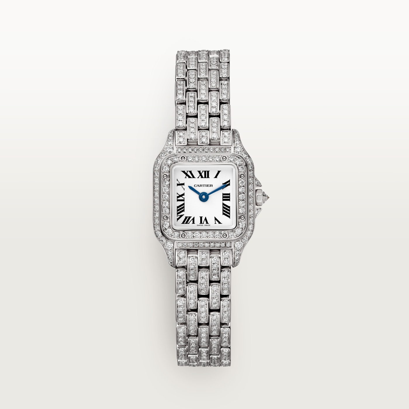 Panthère de Cartier, Mini model, quartz movement, white gold, diamonds HPI01719