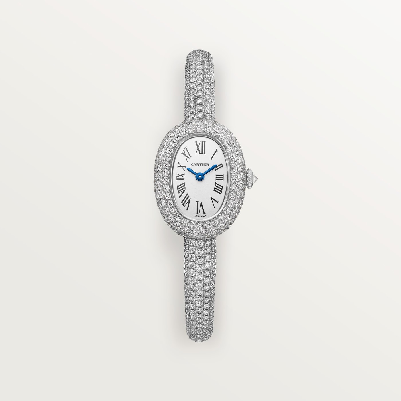 Cartier Baignoire, Mini model, quartz movement, white gold, diamonds HPI01854