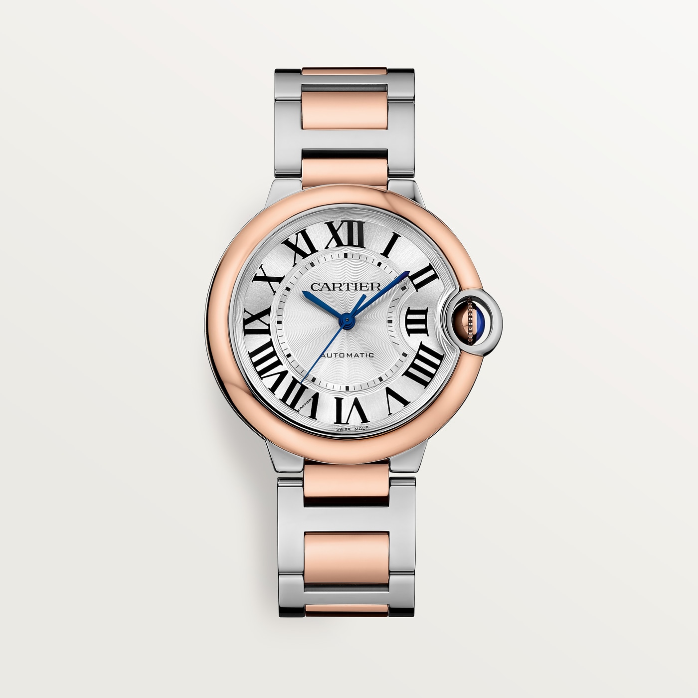 Ballon Bleu de Cartier, 36 mm, mechanical movement with automatic winding, rose gold, steel W2BB0033