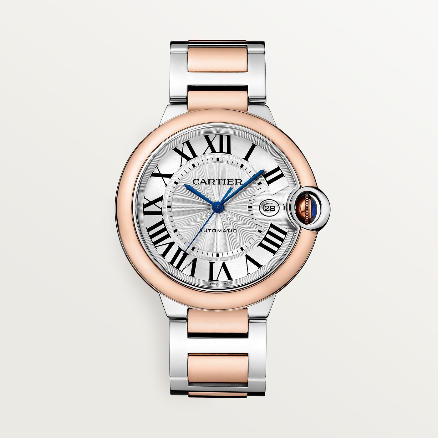 Ballon Bleu de Cartier, 42 mm, mechanical movement with automatic winding, rose gold, steel W2BB0034
