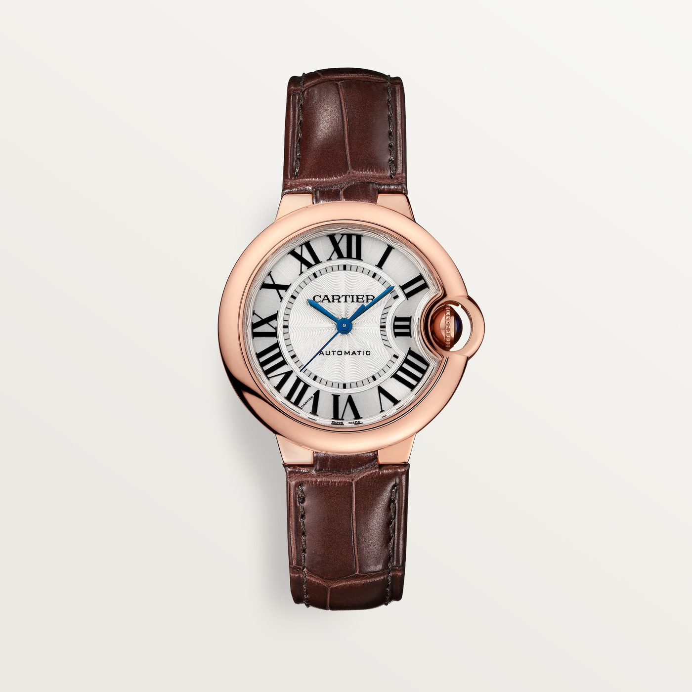 Ballon Bleu de Cartier, 33mm, automatic movement, rose gold, leather W6920097