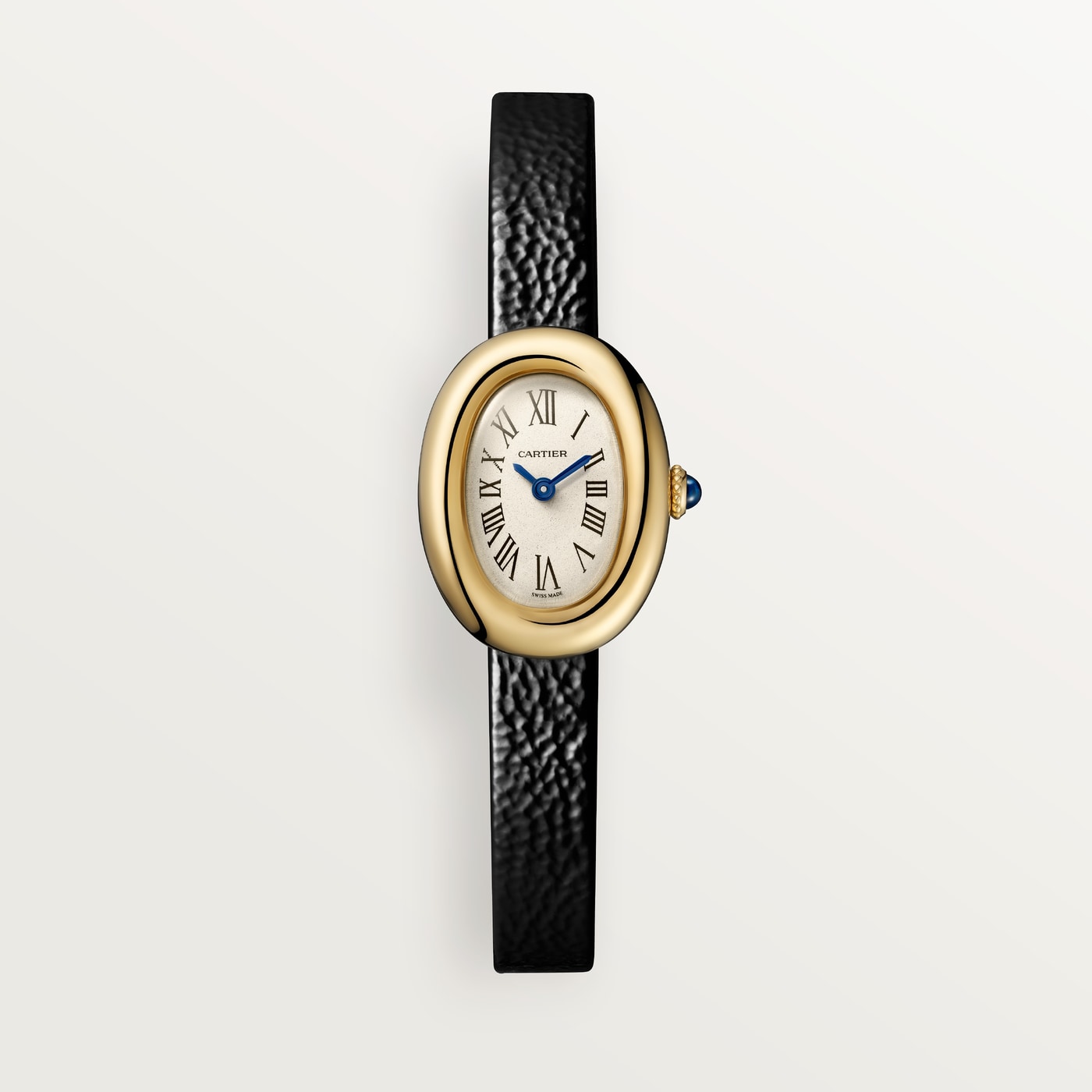 Cartier Baignoire, Mini model, quartz movement, yellow gold, leather WGBA0075