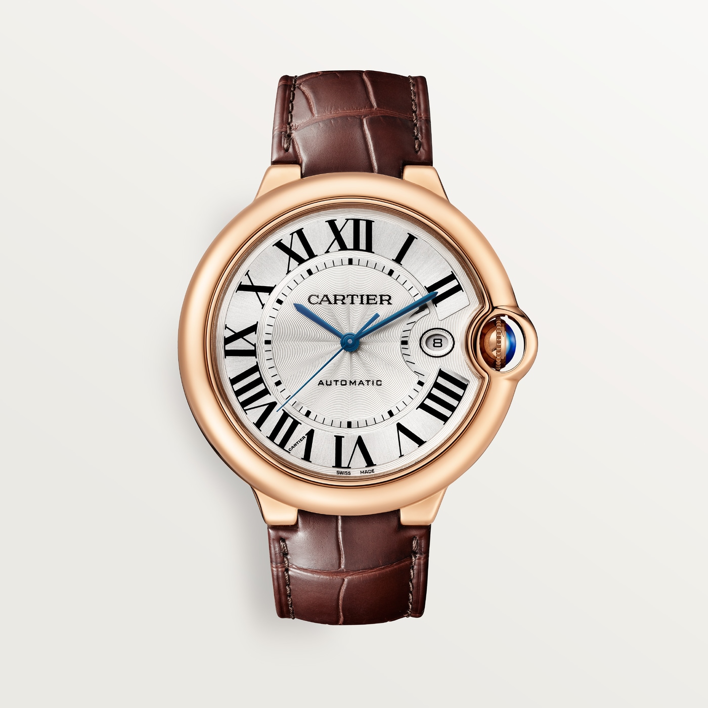 Ballon Bleu de Cartier, 42mm, automatic movement, rose gold, leather WGBB0030