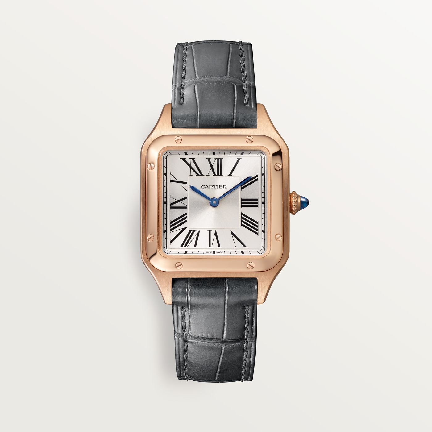 Cartier Santos-Dumont, Small model, quartz movement, rose gold, leather WGSA0117