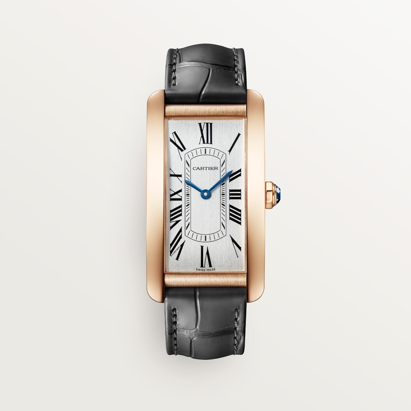 Cartier Tank Américaine, Large model, automatic mechanical movement, rose gold, leather WGTA0134