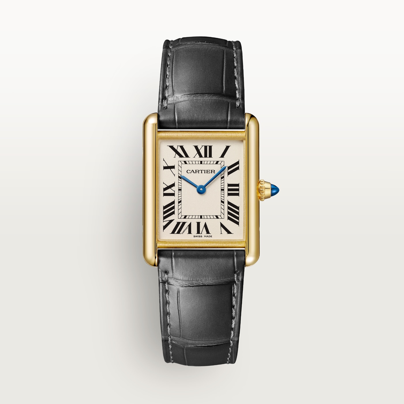 Tank Louis Cartier, Medium model, quartz movement, 18K yellow gold, leather WGTA0343