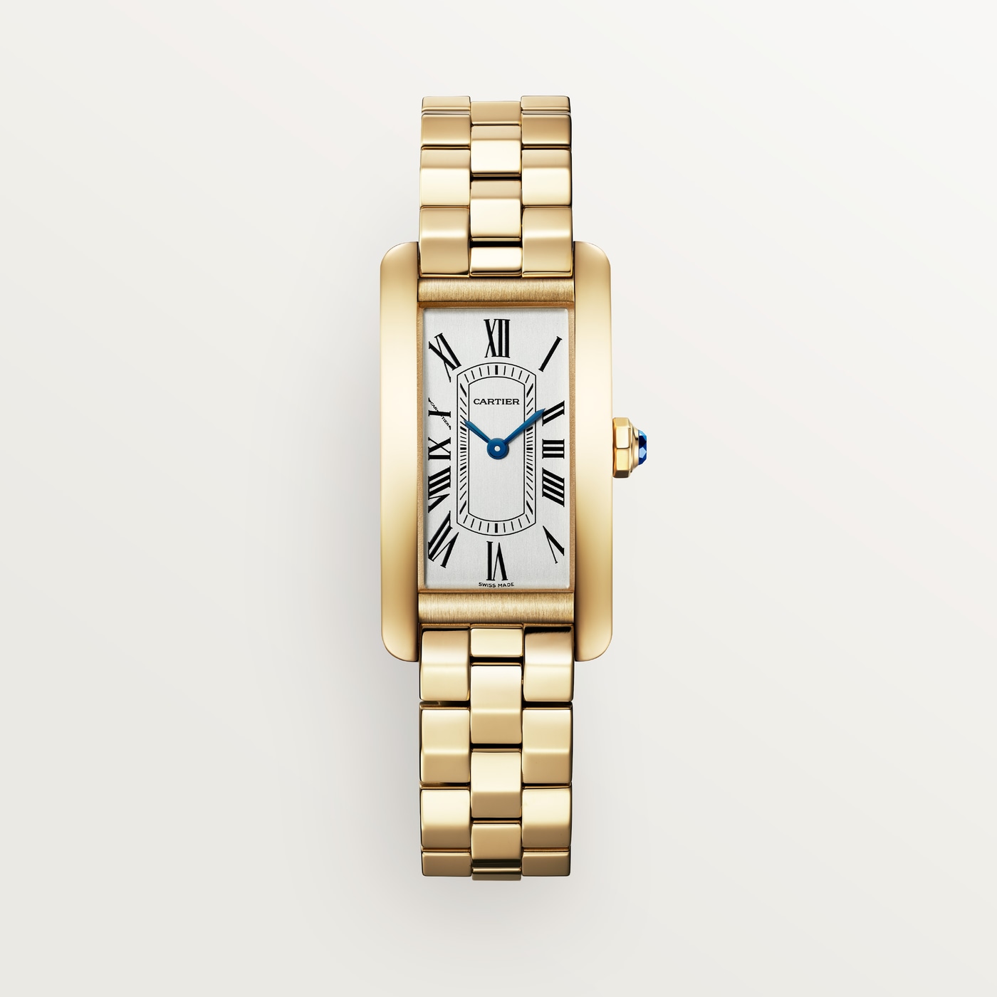 Cartier Tank Américaine, Small model, quartz movement - high autonomy, yellow gold WGTA0406