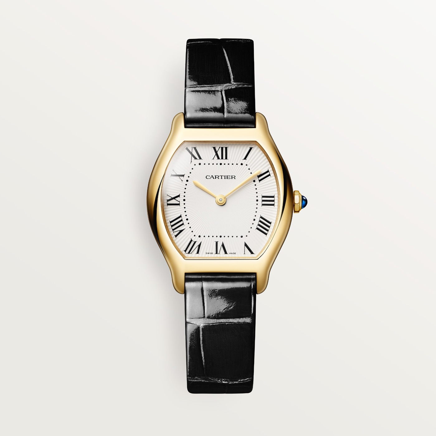 Cartier Tortue, Small model, quartz movement, yellow gold, leather WGTO0015