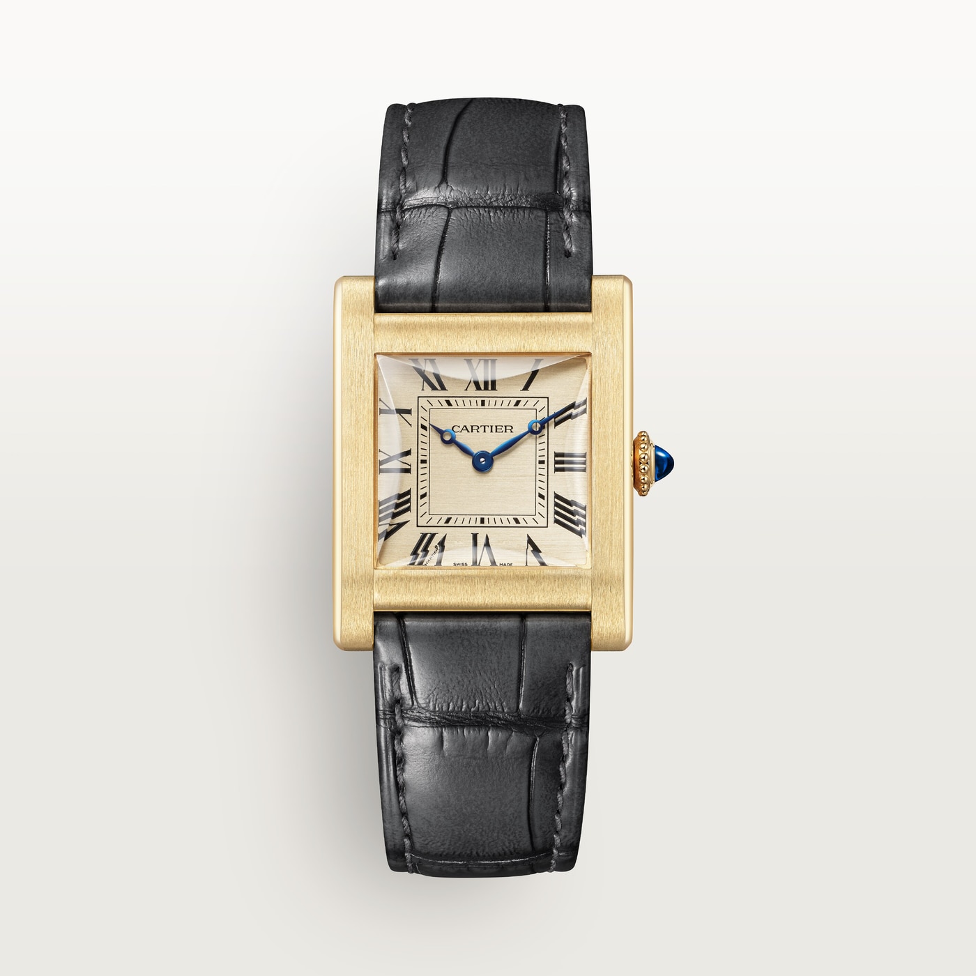 Cartier Tank Normale, Large model, manual movement, yellow gold, leather WHTA0031