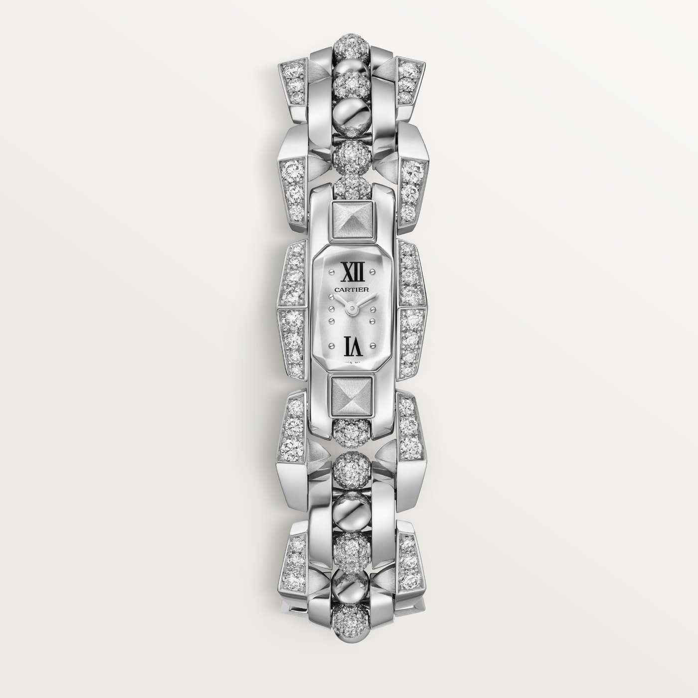 Cartier Clash [Un]limited, Small model, quartz movement, rhodiumized white gold, diamonds WJMB0002