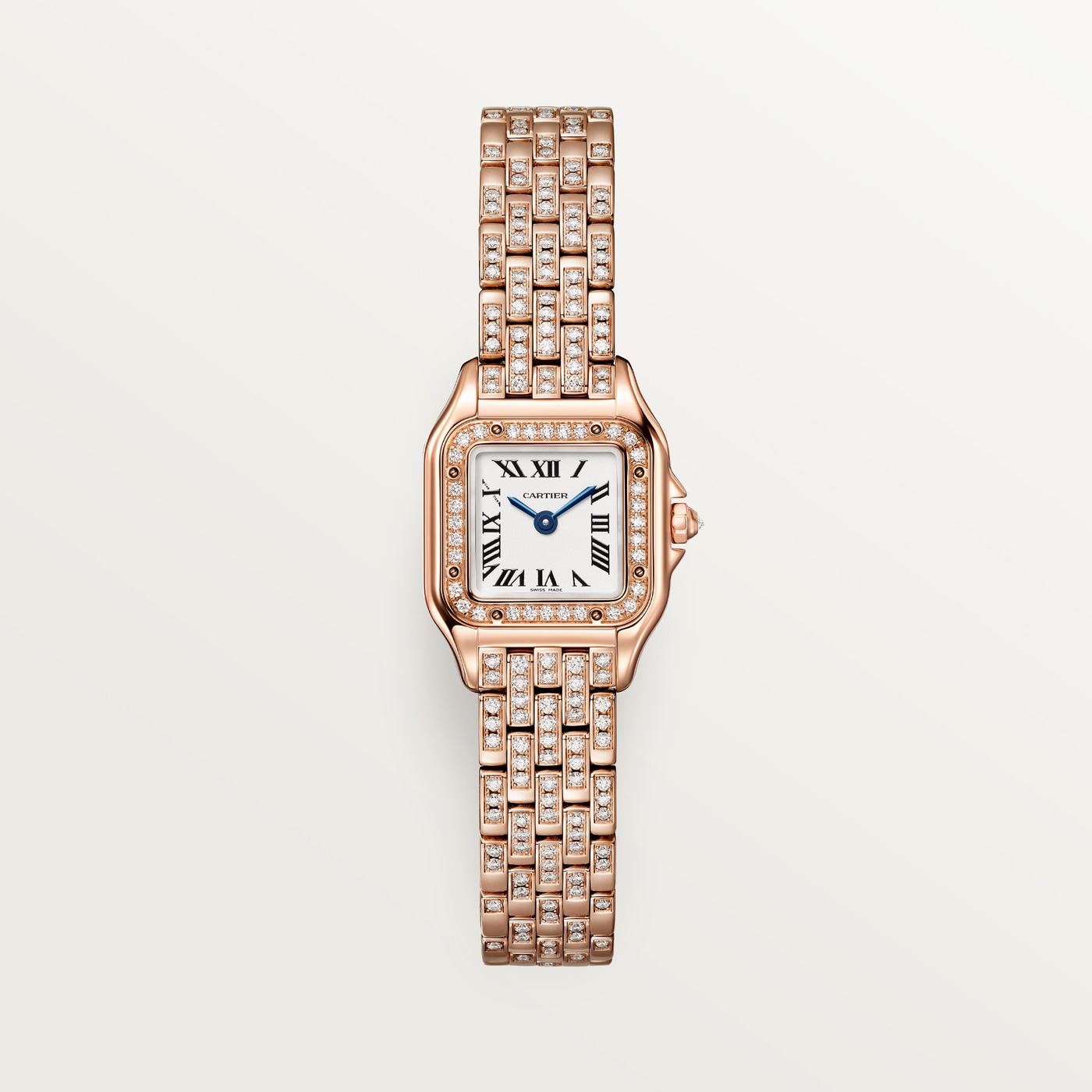 Panthère de Cartier, Mini model, quartz movement, rose gold, diamonds WJPN0063