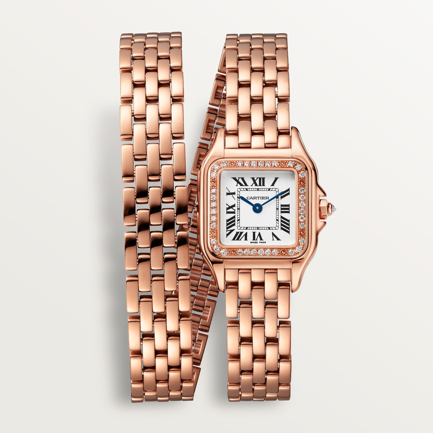 Panthère de Cartier, small model, Small model, quartz movement, rose gold, diamonds WJPN0069