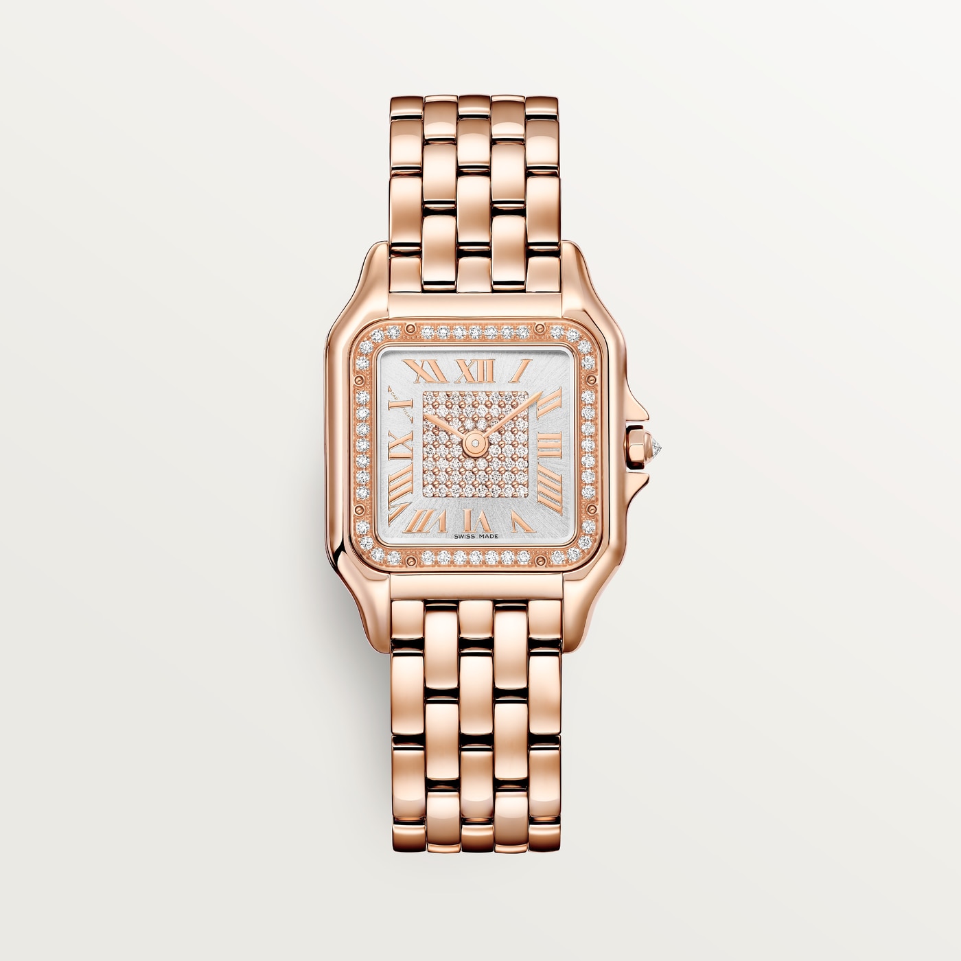 Panthère de Cartier, Medium model, quartz, rose gold, diamonds WJPN0078