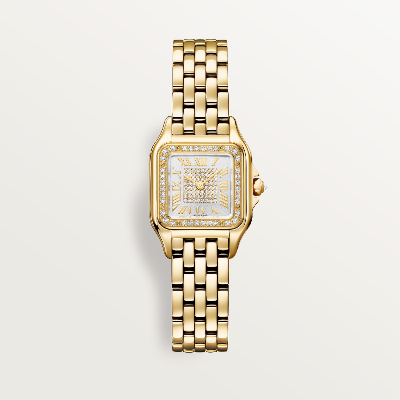 Panthère de Cartier, Small model, quartz, yellow gold, diamonds WJPN0094