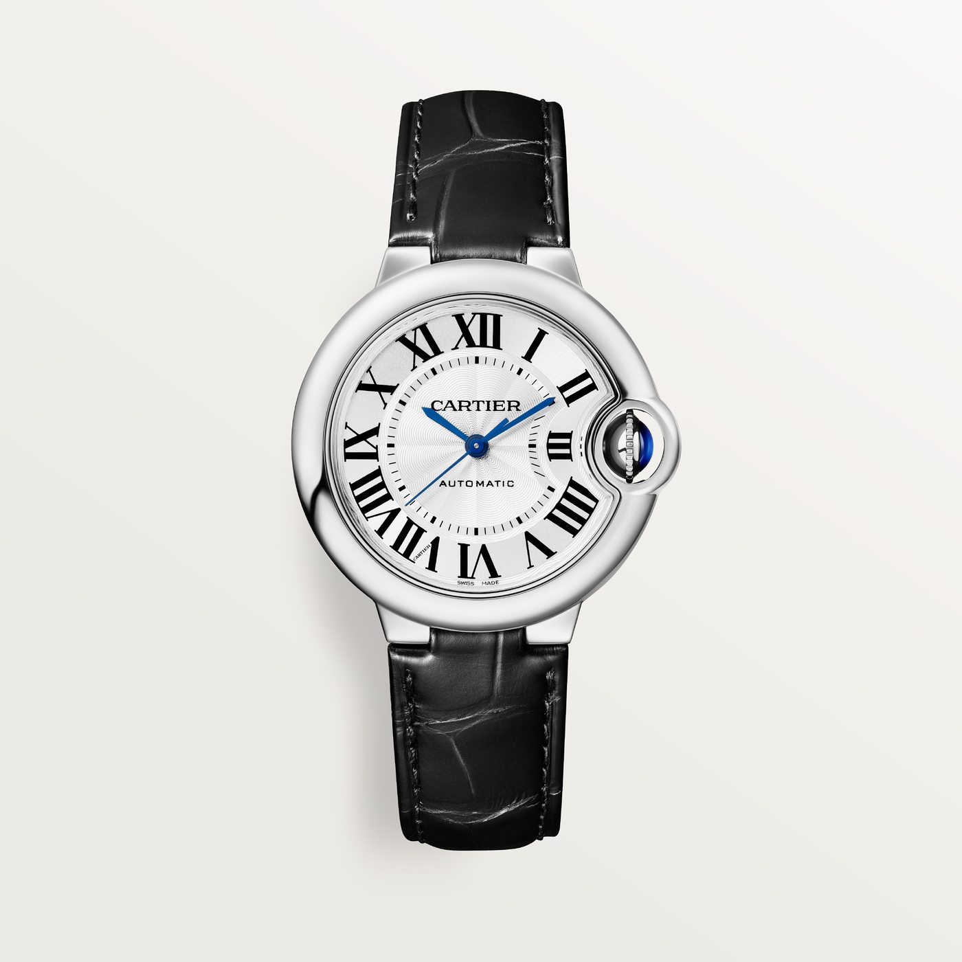 Ballon Bleu de Cartier, 33 mm, steel, leather WSBB0030