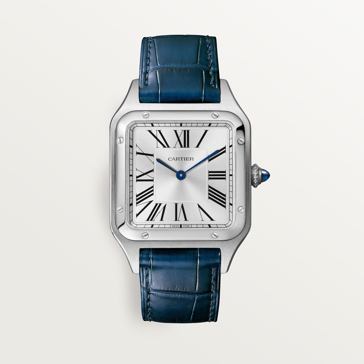 Cartier Santos-Dumont, Large model, quartz movement, steel, leather WSSA0085