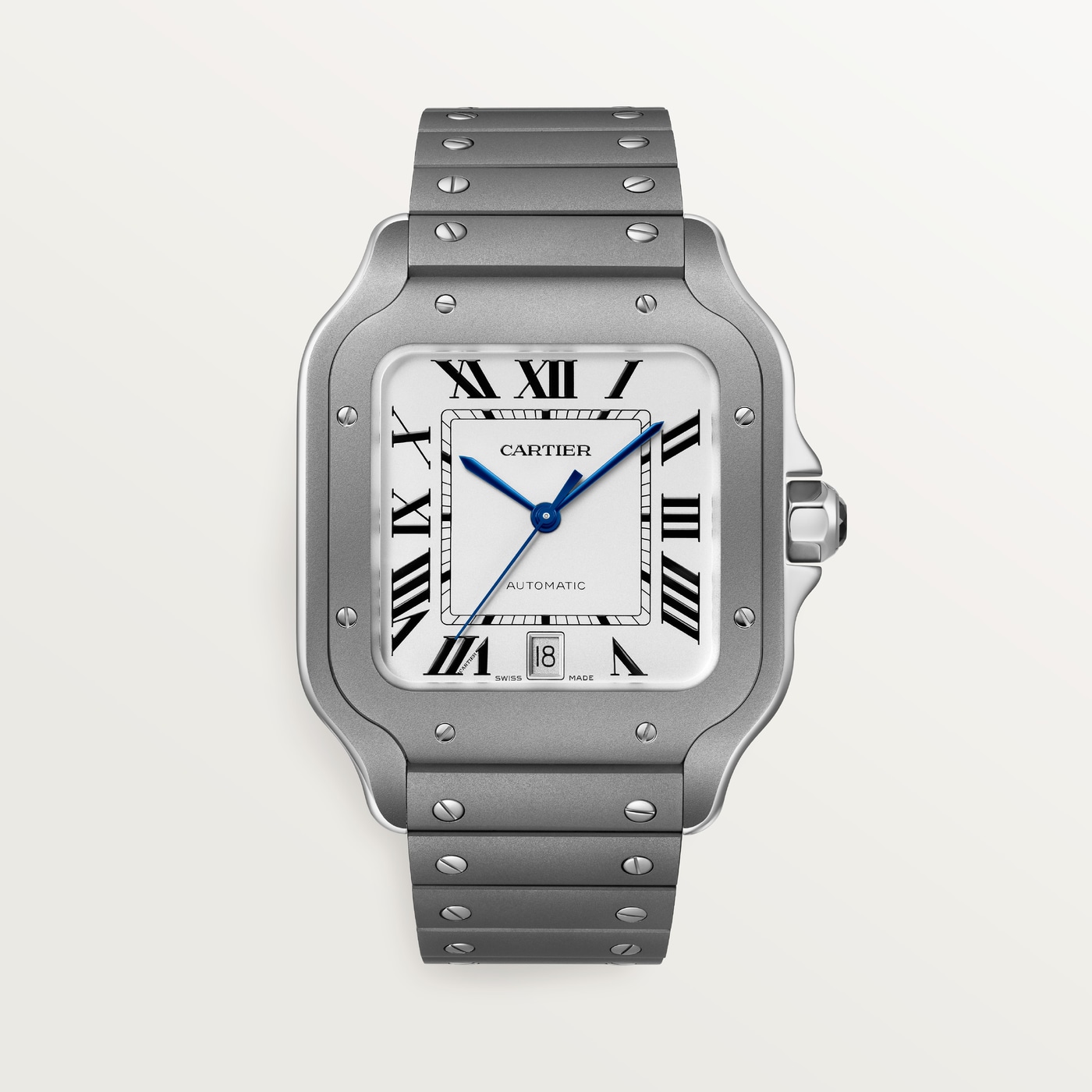 Santos de Cartier, Large model, automatic movement, titanium, interchangeable titanium and leather straps WSSA0089