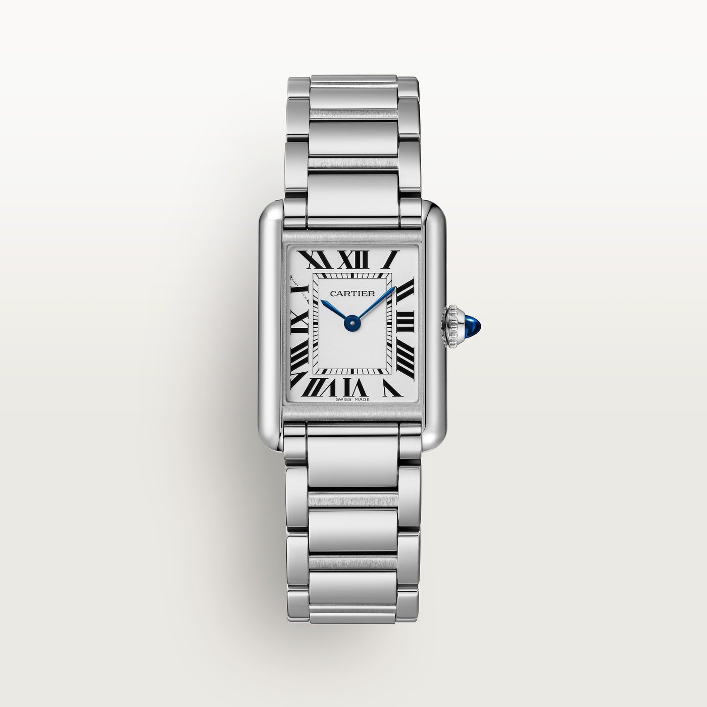 Cartier Tank must SolarBeat™, Small model, SolarBeat™ photovoltaic movement, steel, steel bracelet WSTA0121