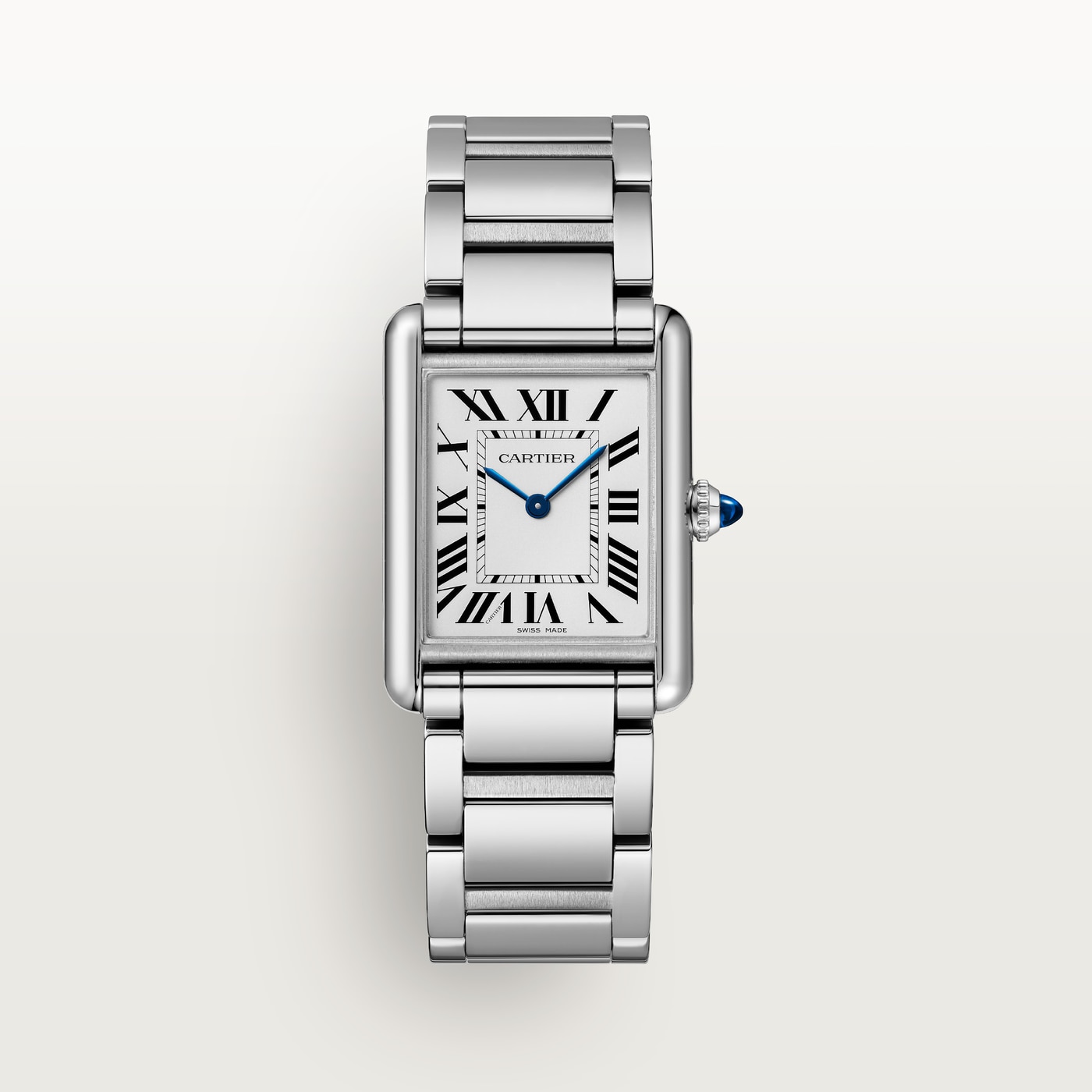 Cartier Tank must SolarBeat™, Large model, SolarBeat™ photovoltaic movement, steel, steel bracelet WSTA0122