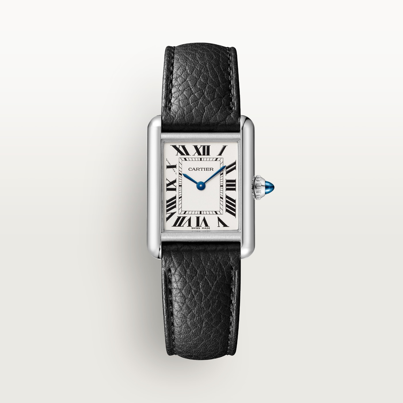 Tank Must de Cartier, Small model, quartz movement, steel, leather WSTA0135