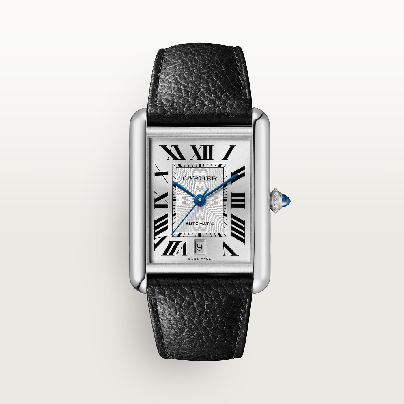 Tank Must de Cartier, Extra-large model, automatic movement, steel, leather WSTA0141