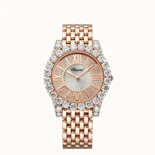 Chopard L'Heure du Diamant Round, Medium, automatic, ethical rose gold, diamonds 109419-5601