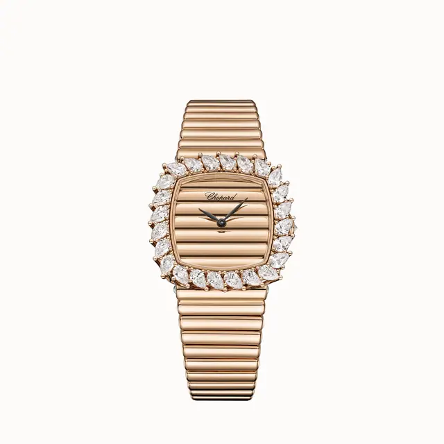 Chopard L'Heure du Diamant, 33 mm, automatic, ethical rose gold, diamonds 10A387-5517