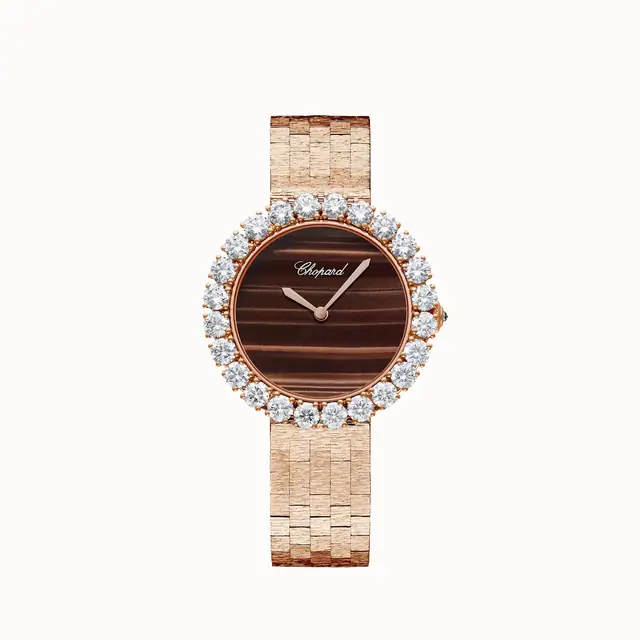Chopard L'Heure du Diamant Round, Medium, automatic, ethical rose gold, diamonds 10A419-5623