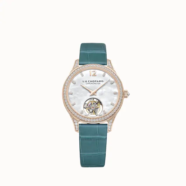Chopard L.U.C Flying T Twin Ladies, 35 mm, automatic, ethical rose gold, diamonds 131981-5001
