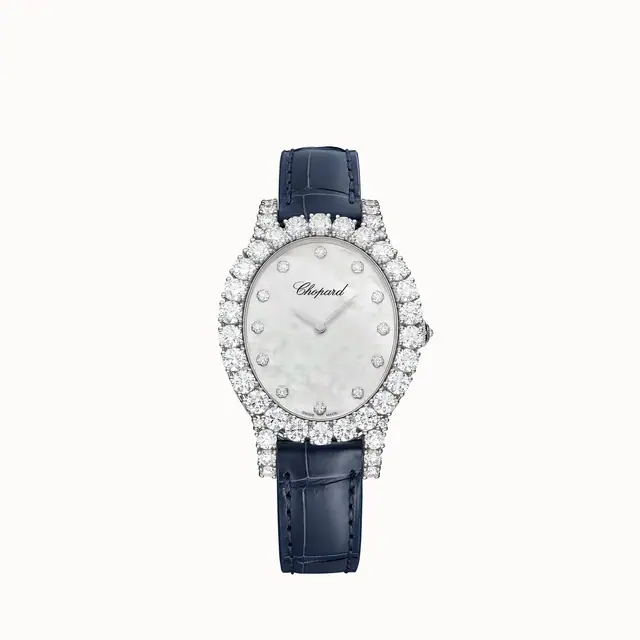 Chopard L'Heure du Diamant Oval, 40 x 34 mm, manual, ethical white gold, diamonds 139383-1223