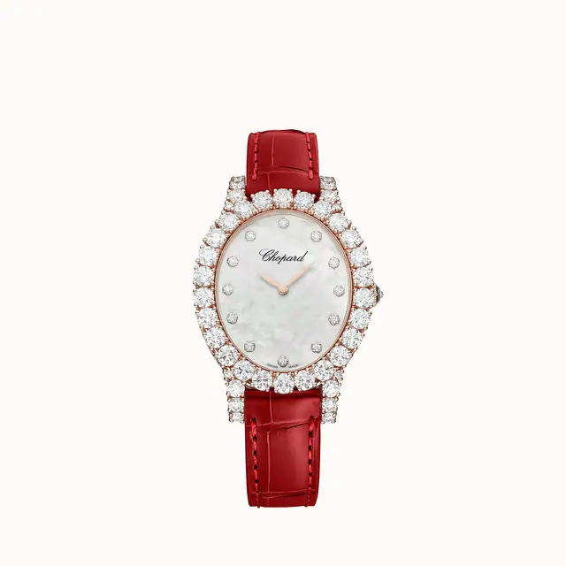 Chopard L'Heure du Diamant Oval, 40 x 34 mm, manual, ethical rose gold, diamonds 139383-5223