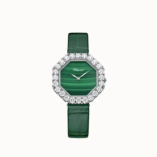 Chopard L'Heure Du Diamant Octagonal, 32 x 32 mm, automatic, ethical white gold, diamonds 13A097-1111