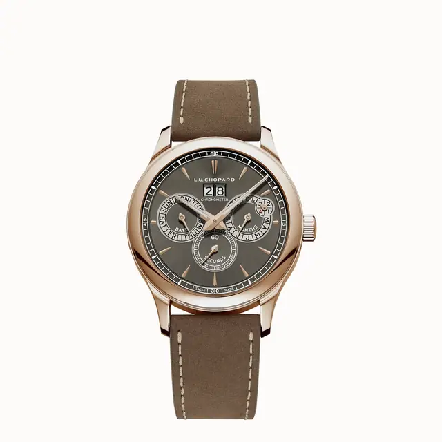 Chopard L.U.C Perpetual Twin, 43 mm, automatic, ethical rose gold 161976-5003