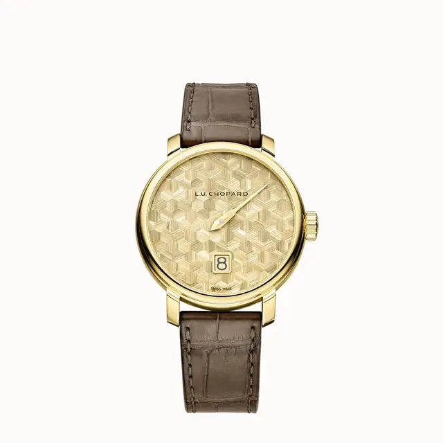 Chopard L.U.C Quattro Spirit 25 Straw Marquetry Edition, 40 mm, manual, ethical yellow gold 161977-0003