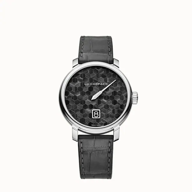 Chopard L.U.C Quattro Spirit 25 Straw Marquetry Edition, 40 mm, manual, ethical white gold 161977-1005