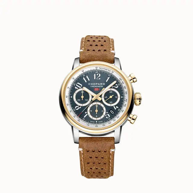 Chopard Mille Miglia Classic Chronograph, 40.5 mm, automatic, ethical yellow gold, Lucent Steel™ 168619-4001
