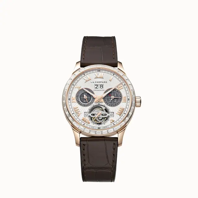 Chopard L.U.C Perpetual T, 43 mm, manual, ethical rose gold, diamonds 171940-5001