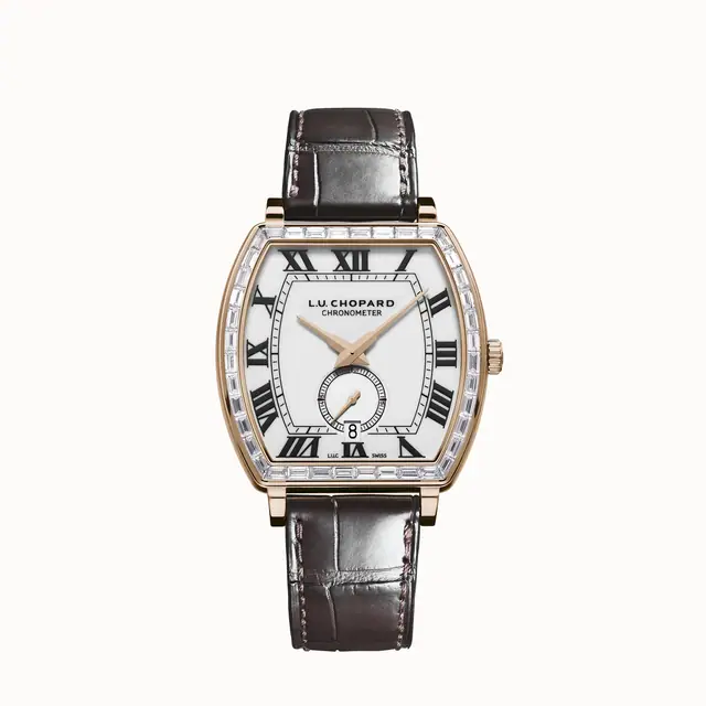 Chopard L.U.C Heritage Grand Cru, 38.8 x 38.5 mm, automatic, ethical rose gold, diamonds 172296-5001