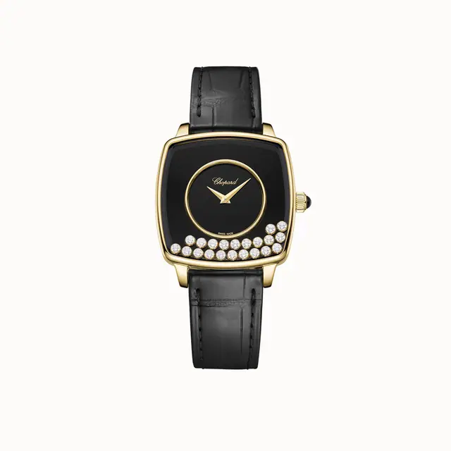 Chopard Happy Diamonds Heritage, 34 mm, manual, ethical yellow gold, diamonds 202299-0001