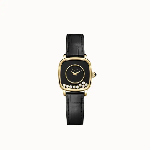 Chopard Happy Diamonds Heritage, 24 mm, quartz, ethical yellow gold, diamonds 203787-0001