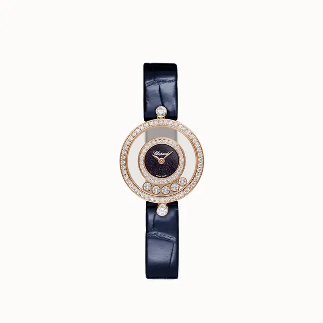 Chopard Happy Diamonds Icons, 26 mm, quartz, ethical rose gold, diamonds 203957-5216